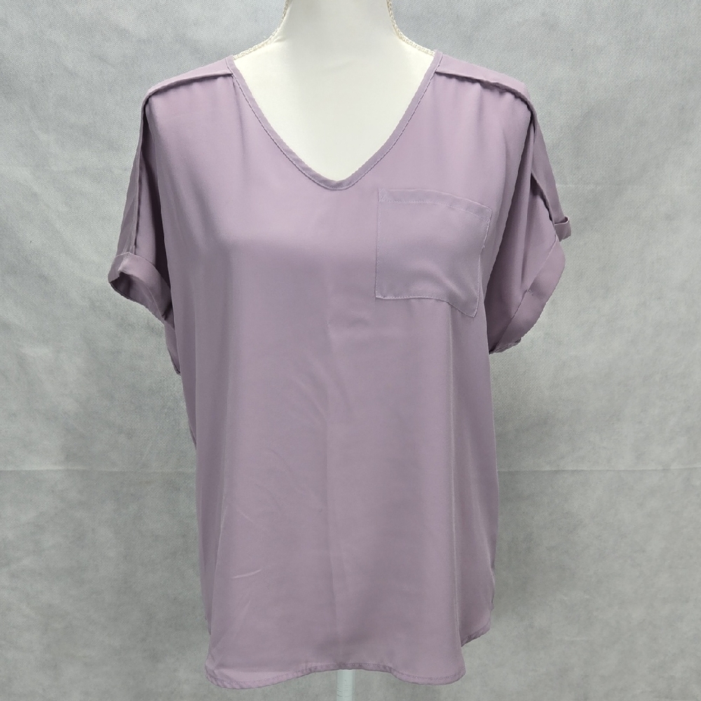 Maurices Soft Purple V-Neck Blouse